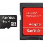 MEMORIA SANDISK 16GB MICRO SD CLASE 4 C/ADAPTADOR