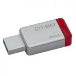 MEMORIA KINGSTON 32GB USB 3.1 DATATRAVELER 50 METALICA / ROJA