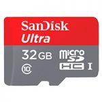 MEMORIA SANDISK 32GB MICRO SDHC ULTRA 100MB/S CLASE 10 FULL HD A1 C/ADAPTADOR
